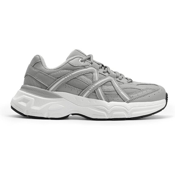 Dream Pairs Women Grey Platform Chunky Fashion Sneakers And Walking Shoes - Picture 2 of 8